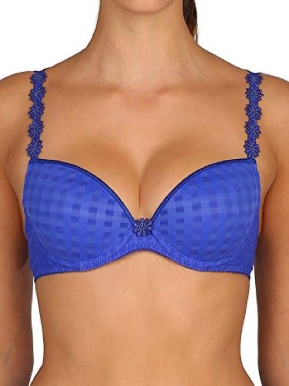 Marie Jo Avero Blue Daisy Bra Heart Shaped Contour Style 0418 Size 34B